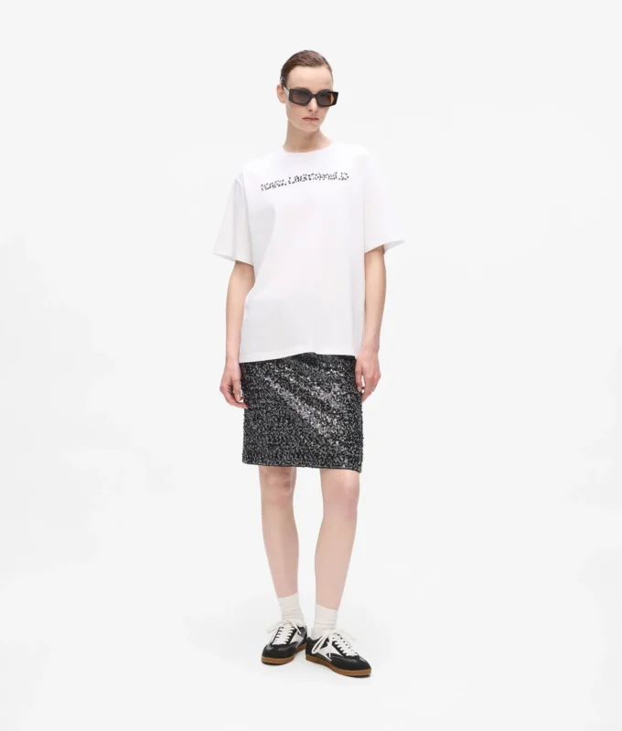 Gonna in tweed con paillettes Gonna in tweed con paillettes