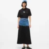 Gonna lunga con pannello in denim Gonna lunga con pannello in denim