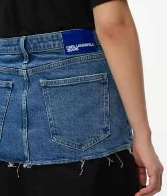 Gonna lunga con pannello in denim Gonna lunga con pannello in denim