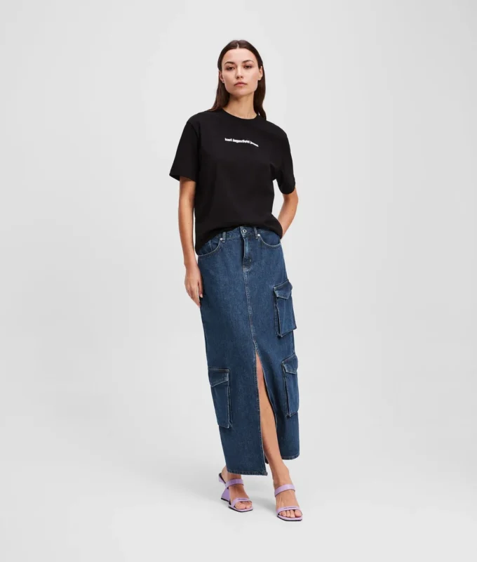 GONNA LUNGA IN DENIM UTILITY GONNA LUNGA IN DENIM UTILITY