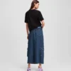 GONNA LUNGA IN DENIM UTILITY GONNA LUNGA IN DENIM UTILITY