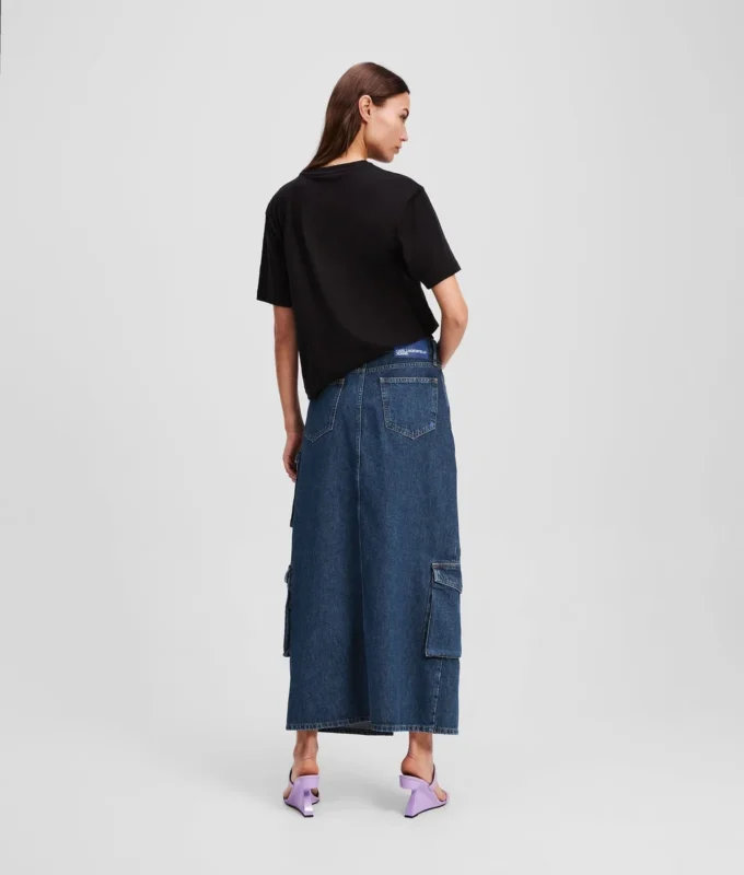 GONNA LUNGA IN DENIM UTILITY GONNA LUNGA IN DENIM UTILITY