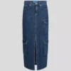 GONNA LUNGA IN DENIM UTILITY GONNA LUNGA IN DENIM UTILITY