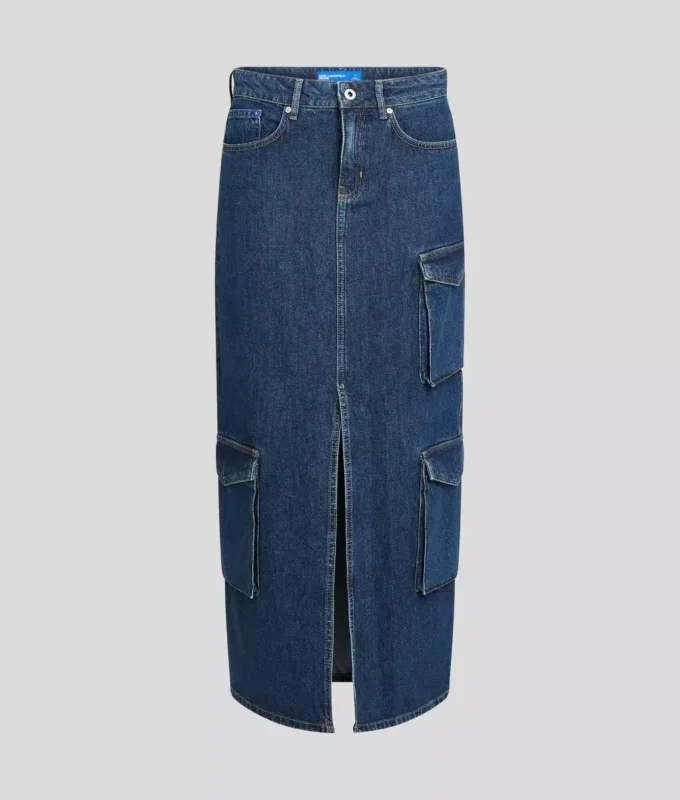 GONNA LUNGA IN DENIM UTILITY GONNA LUNGA IN DENIM UTILITY