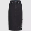 Gonna midi in denim con lacci Gonna midi in denim con lacci