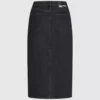 Gonna midi in denim con lacci Gonna midi in denim con lacci