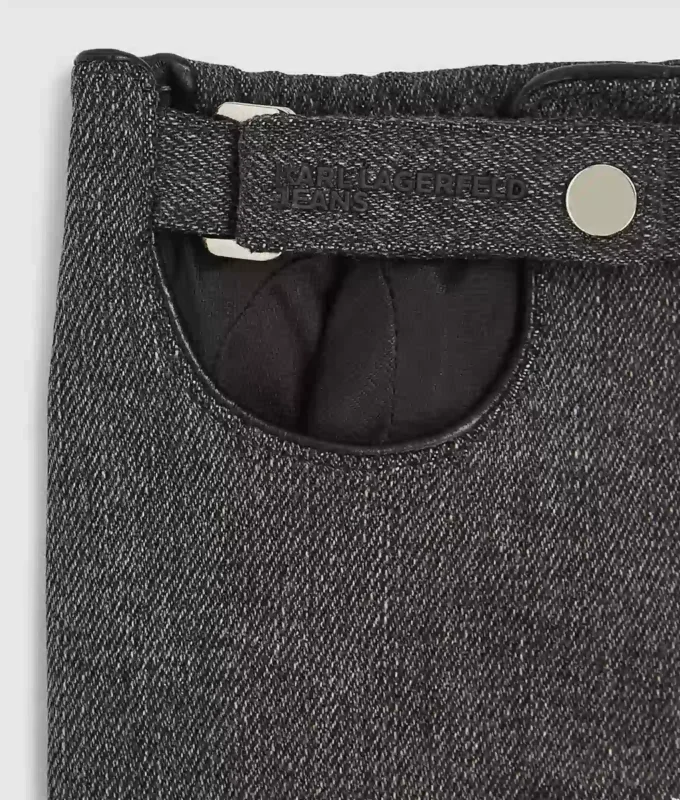 Guanti senza dita in denim