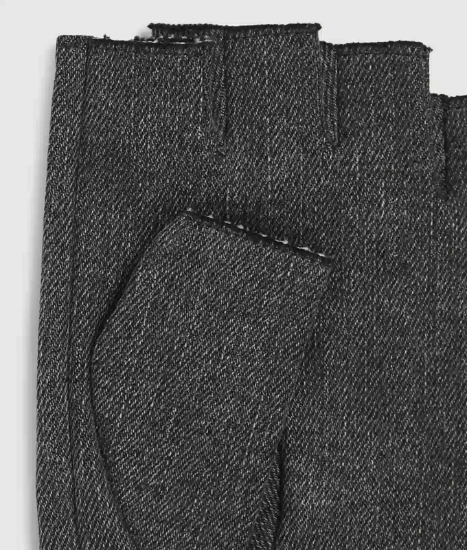 Guanti senza dita in denim