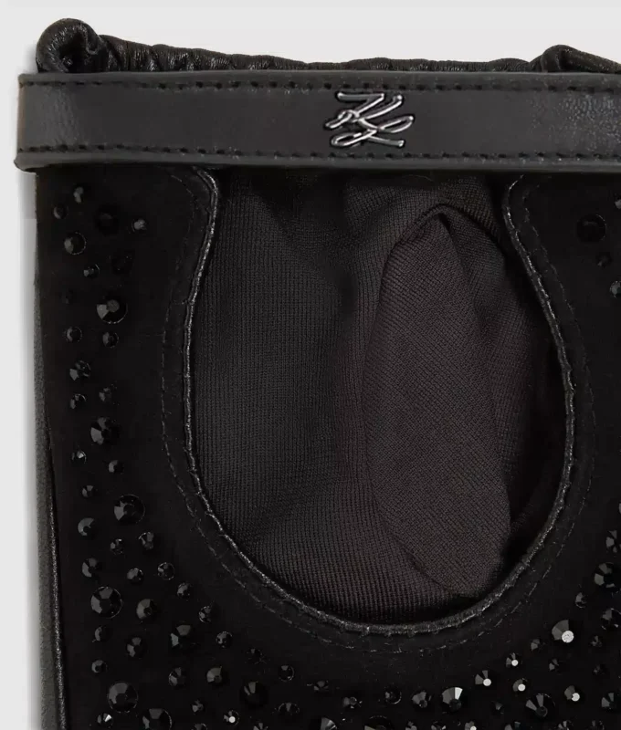 Guanti senza dita K/Autograph con strass