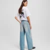 JEANS A GAMBA LARGA CON PIEGHE JEANS A GAMBA LARGA CON PIEGHE