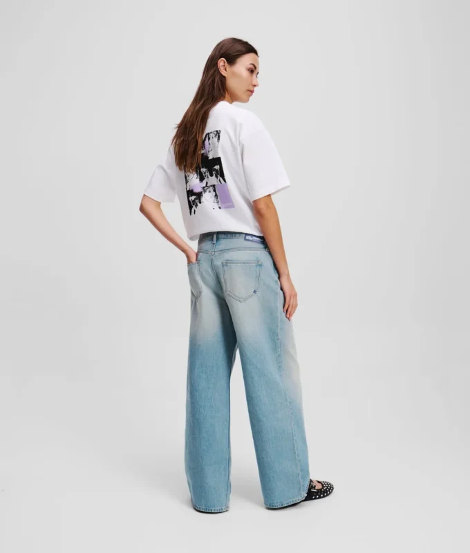 JEANS A GAMBA LARGA CON PIEGHE JEANS A GAMBA LARGA CON PIEGHE
