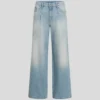 JEANS A GAMBA LARGA CON PIEGHE JEANS A GAMBA LARGA CON PIEGHE
