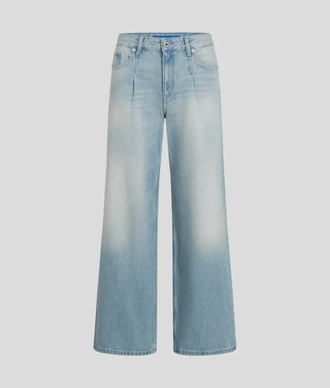 JEANS A GAMBA LARGA CON PIEGHE JEANS A GAMBA LARGA CON PIEGHE