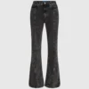 Jeans a vita alta con cuciture Jeans a vita alta con cuciture