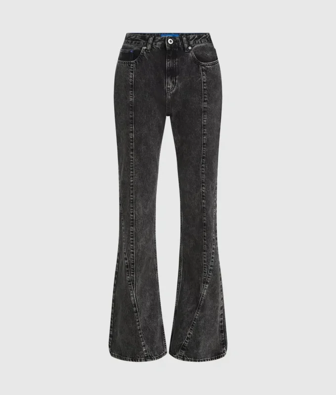 Jeans a vita alta con cuciture Jeans a vita alta con cuciture