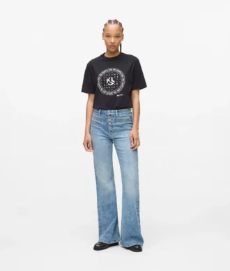 Jeans a vita alta svasati