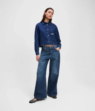 JEANS A VITA BASSA E GAMBA LARGA