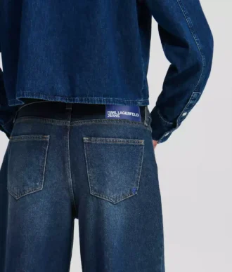 JEANS A VITA BASSA E GAMBA LARGA