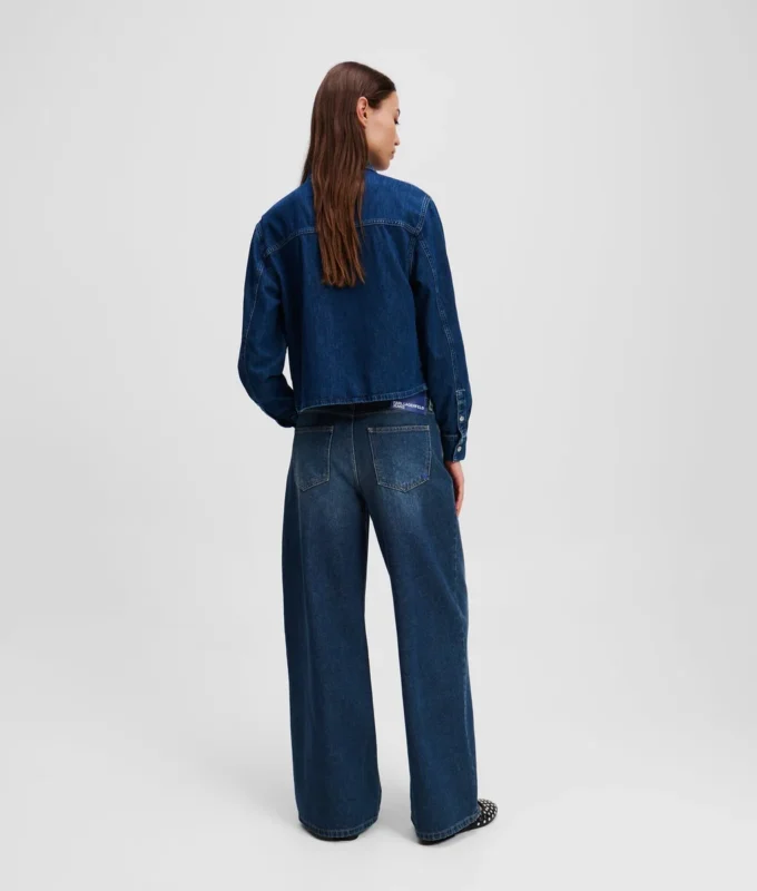JEANS A VITA BASSA E GAMBA LARGA
