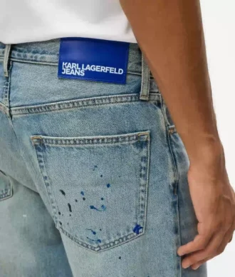 Jeans affusolati con spruzzi di vernice
