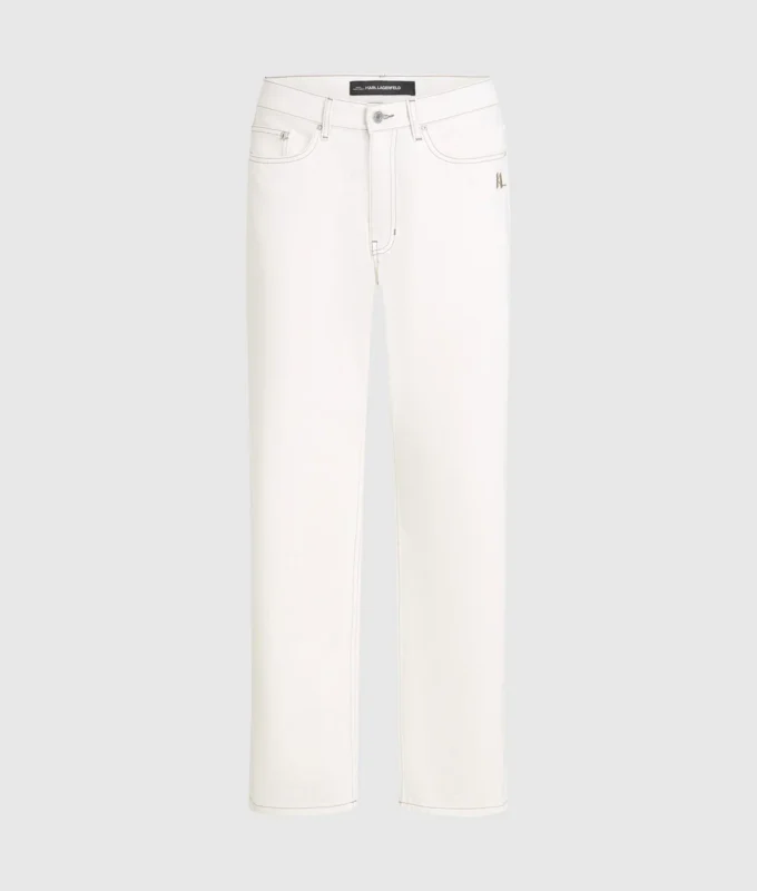 JEANS CON CUCITURE A CONTRASTO JEANS CON CUCITURE A CONTRASTO