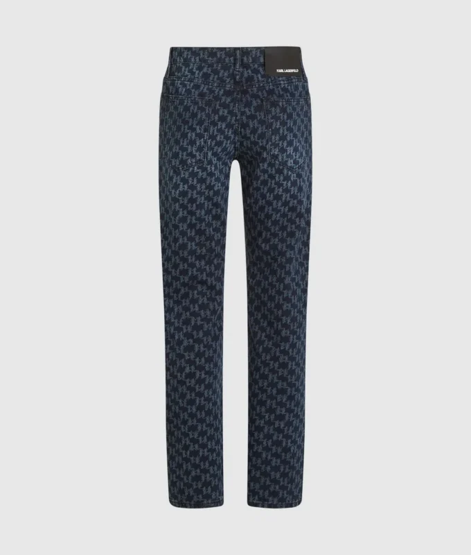 Jeans con monogramma su tutta la superficie Jeans con monogramma su tutta la superficie