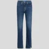 JEANS DIRITTI A VITA ALTA CON ORLO SPACCATO JEANS DIRITTI A VITA ALTA CON ORLO SPACCATO