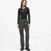 Jeans dritti a vita alta