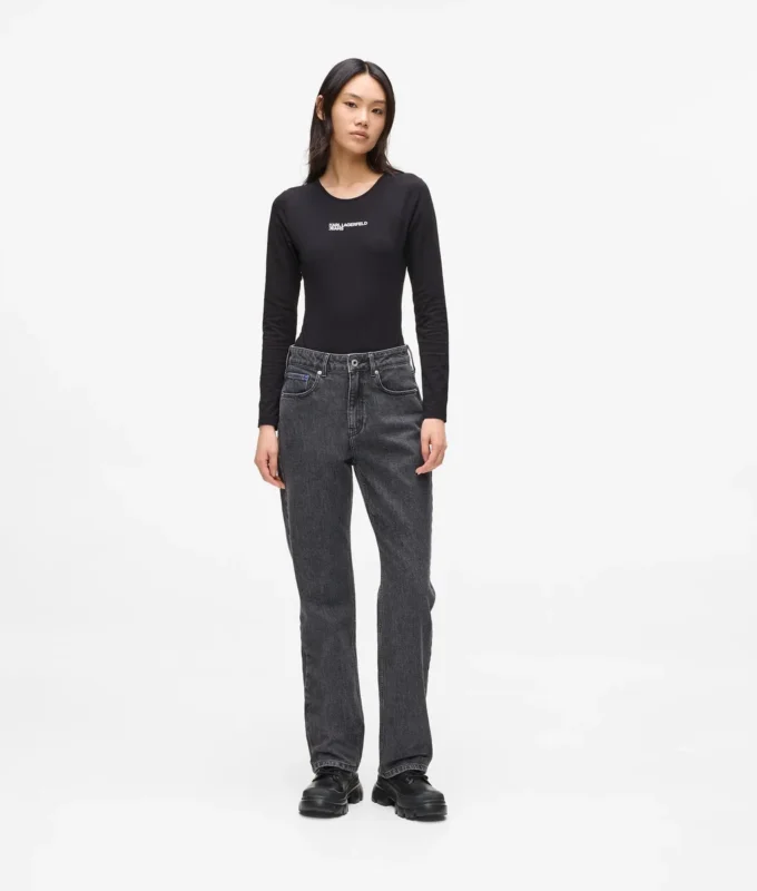 Jeans dritti a vita alta