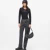 Jeans dritti a vita alta