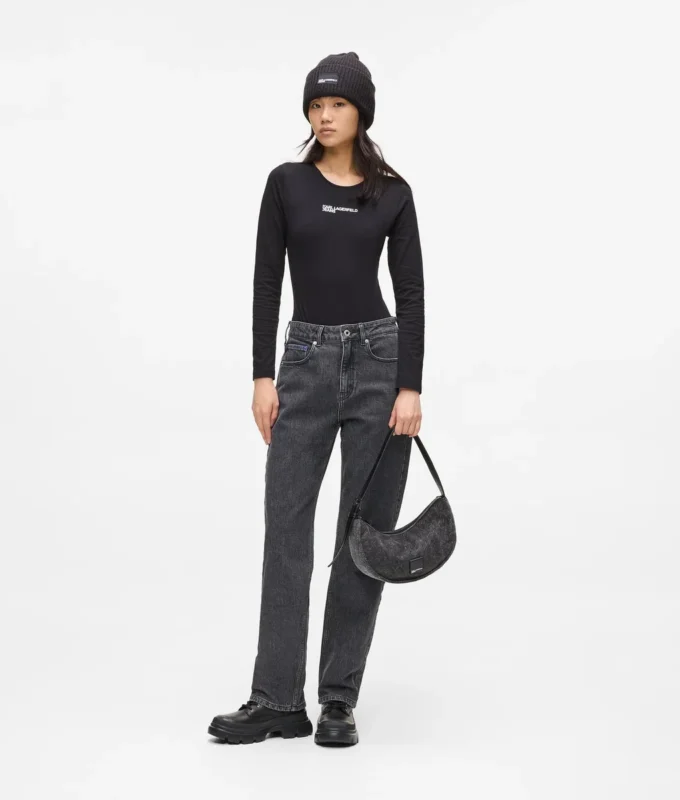 Jeans dritti a vita alta