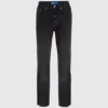 Jeans dritti a vita alta con spacchi sulle gambe