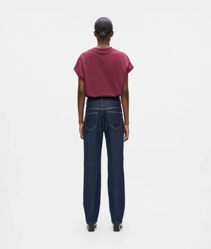 Jeans dritti con dettagli bottoni Jeans dritti con dettagli bottoni