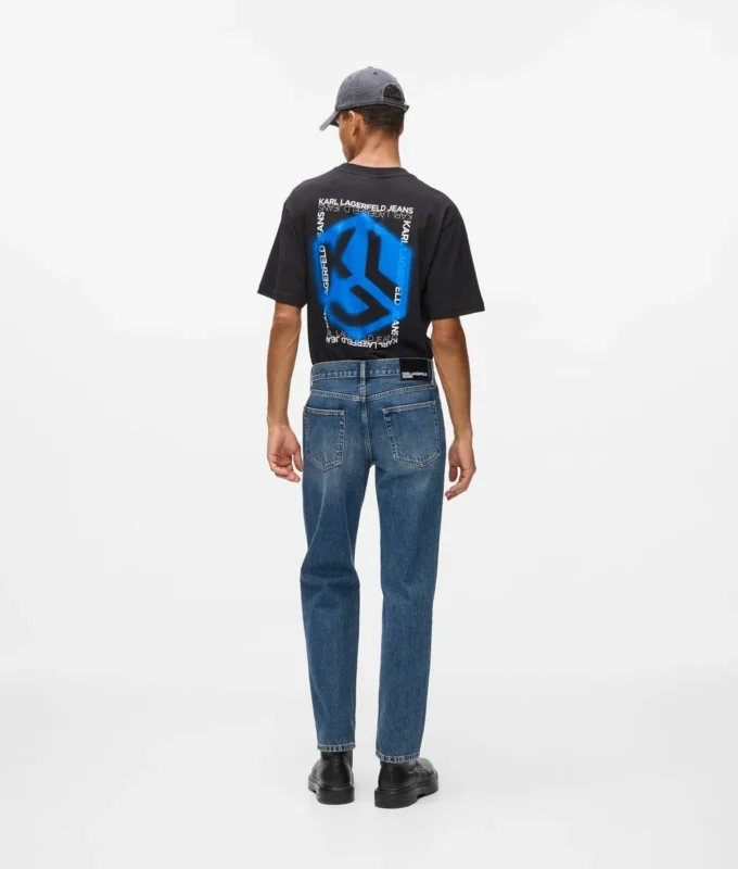 Jeans dritti con lavaggio vintage