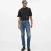 Jeans dritti con lavaggio vintage