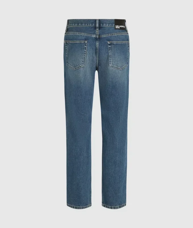 Jeans dritti con lavaggio vintage