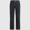 Jeans dritti con monogramma su tutta la superficie