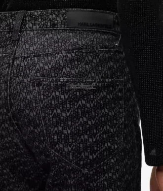 Jeans dritti con stampa all-over Jeans dritti con stampa all-over