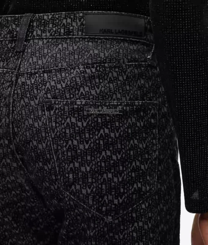 Jeans dritti con stampa all-over Jeans dritti con stampa all-over