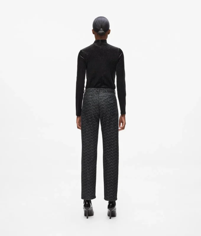 Jeans dritti con stampa all-over Jeans dritti con stampa all-over