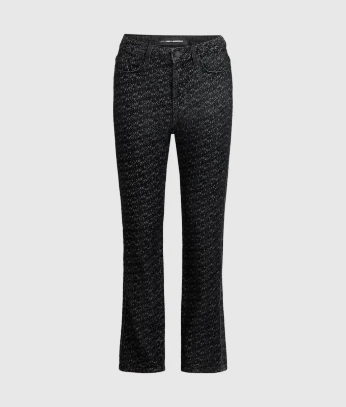 Jeans dritti con stampa all-over Jeans dritti con stampa all-over
