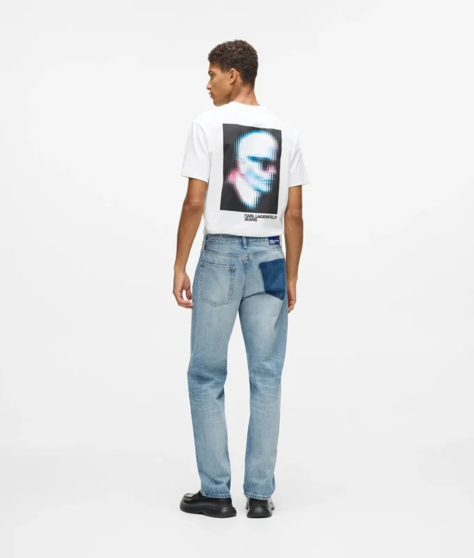 Jeans dritti con tasche rimosse Jeans dritti con tasche rimosse