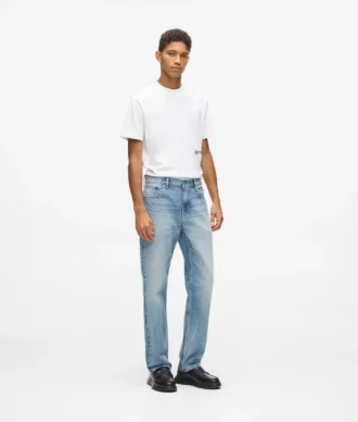 Jeans dritti con tasche rimosse