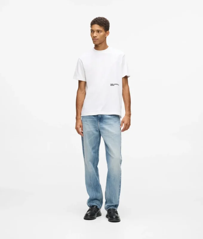 Jeans dritti con tasche rimosse Jeans dritti con tasche rimosse