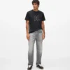 Jeans dritti lavati