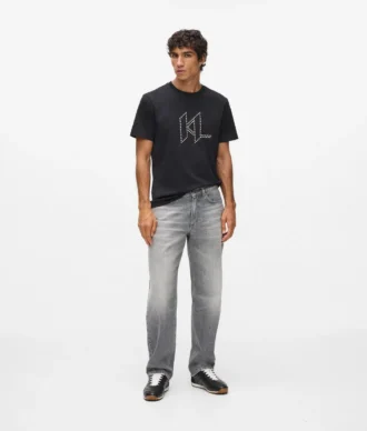 Jeans dritti lavati