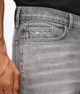 Jeans dritti lavati