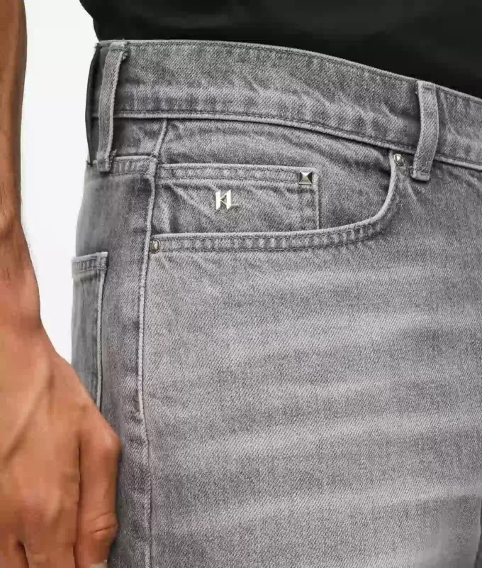 Jeans dritti lavati