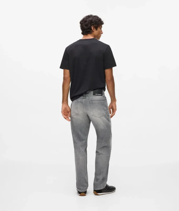 Jeans dritti lavati