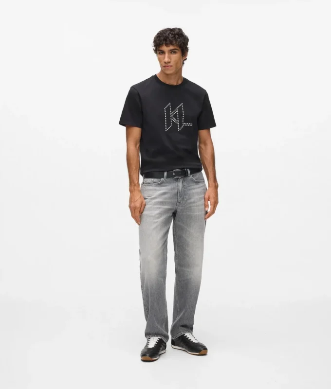 Jeans dritti lavati